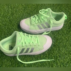 Adidas Lime Green Sneakers with White Details